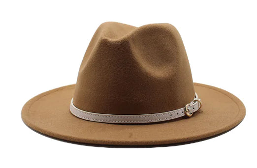 Women's Wide Brim Jazz Hat, Korean Knit Sun Hat