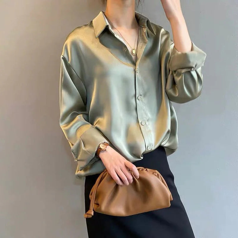 Vintage Silk Spring Dress with Tulle Long Sleeves