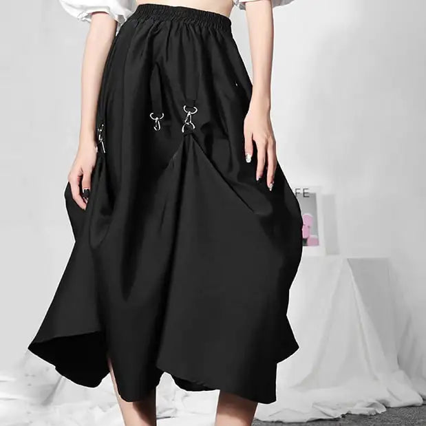 Summer Elastic Waist Thin Half-Body Skirt
