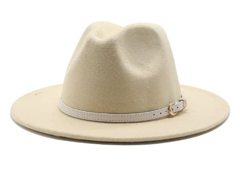 Women's Wide Brim Jazz Hat, Korean Knit Sun Hat