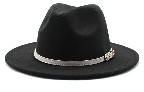 Women's Wide Brim Jazz Hat, Korean Knit Sun Hat
