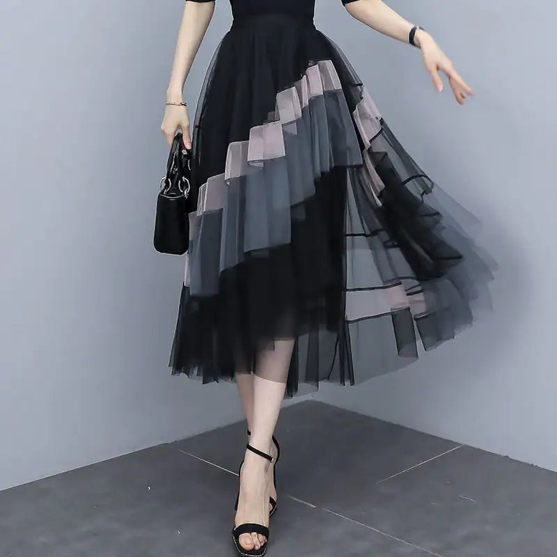 Women's Summer Tulle Skirt - Western Style Fashion