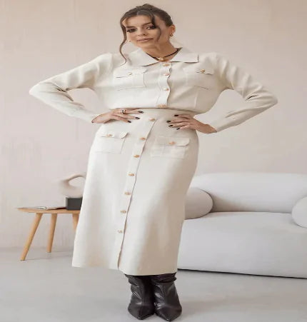 Tessa Polo Collar Skirt Set (One Set)