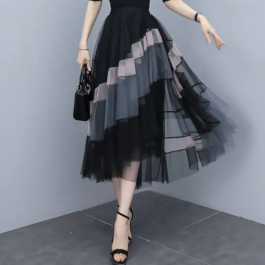 Women's Summer Tulle Skirt - Western Style Fashion