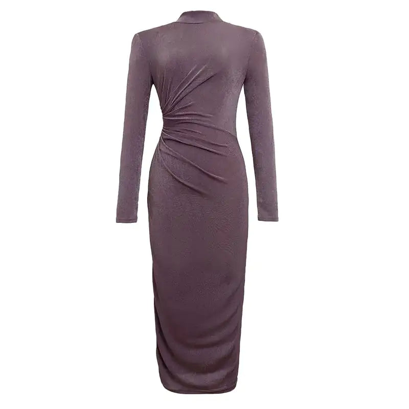 Turtleneck Long Sleeve Dress