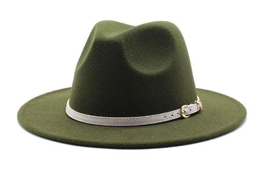 Women's Wide Brim Jazz Hat, Korean Knit Sun Hat